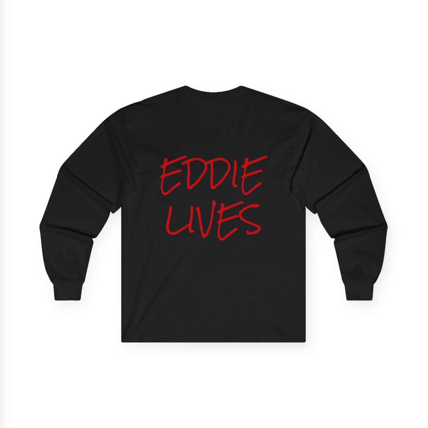 Rockin' Around the Upside Down Eddie Lives Long Sleeve Tee — Strange Things Fan Christmas Shirt