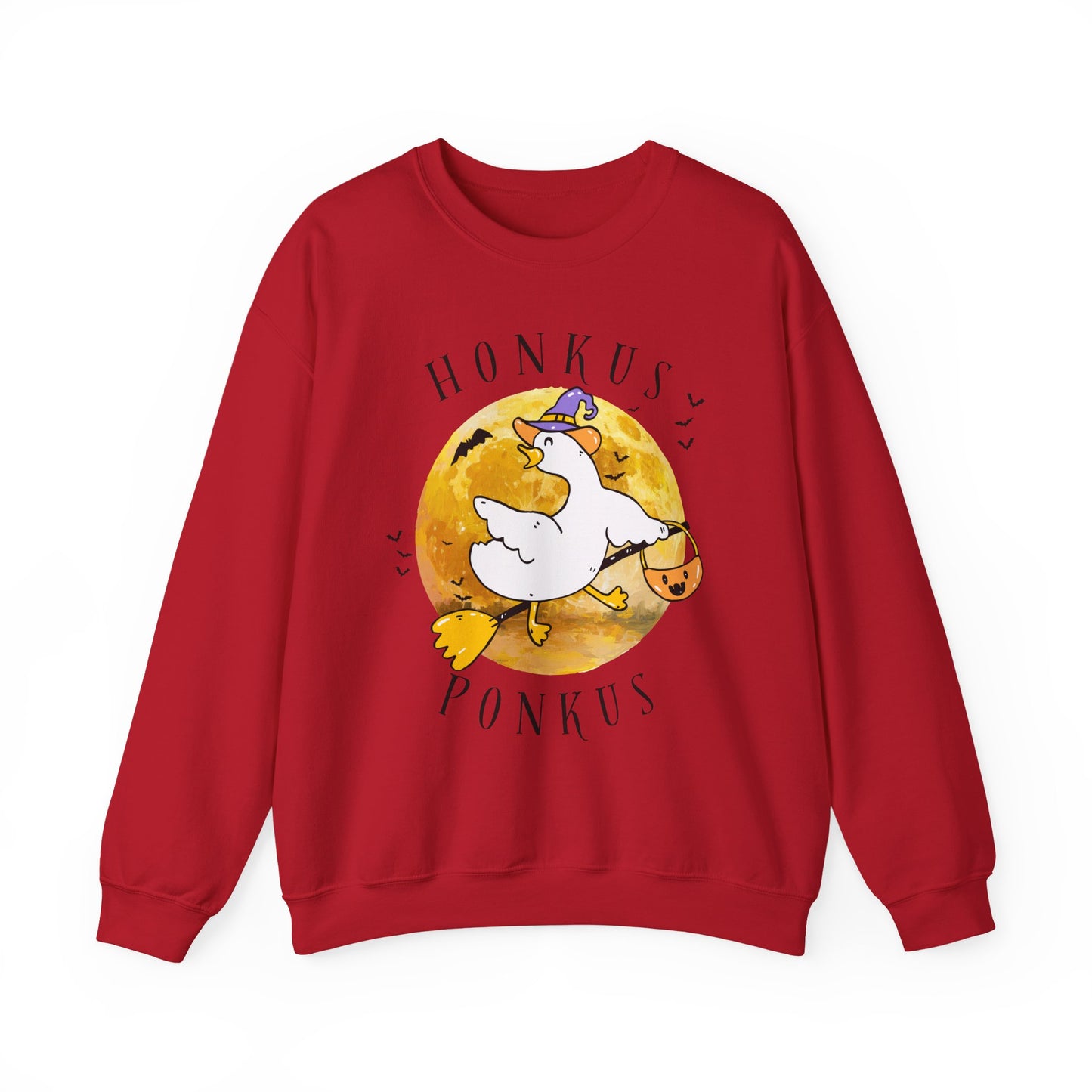 Honkus Ponkus Goose Sweatshirt — Cute Halloween Graphic Crewneck