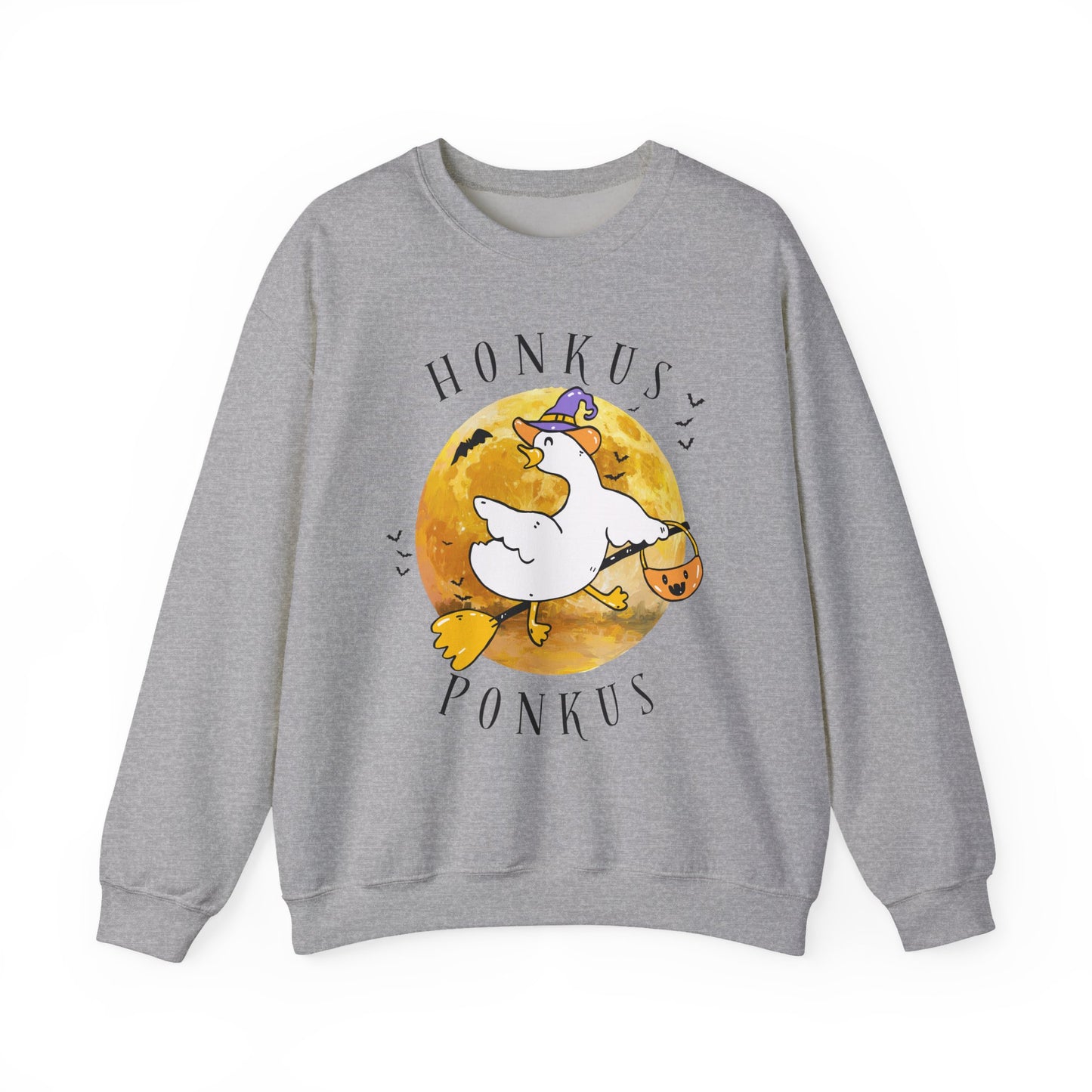 Honkus Ponkus Goose Sweatshirt — Cute Halloween Graphic Crewneck