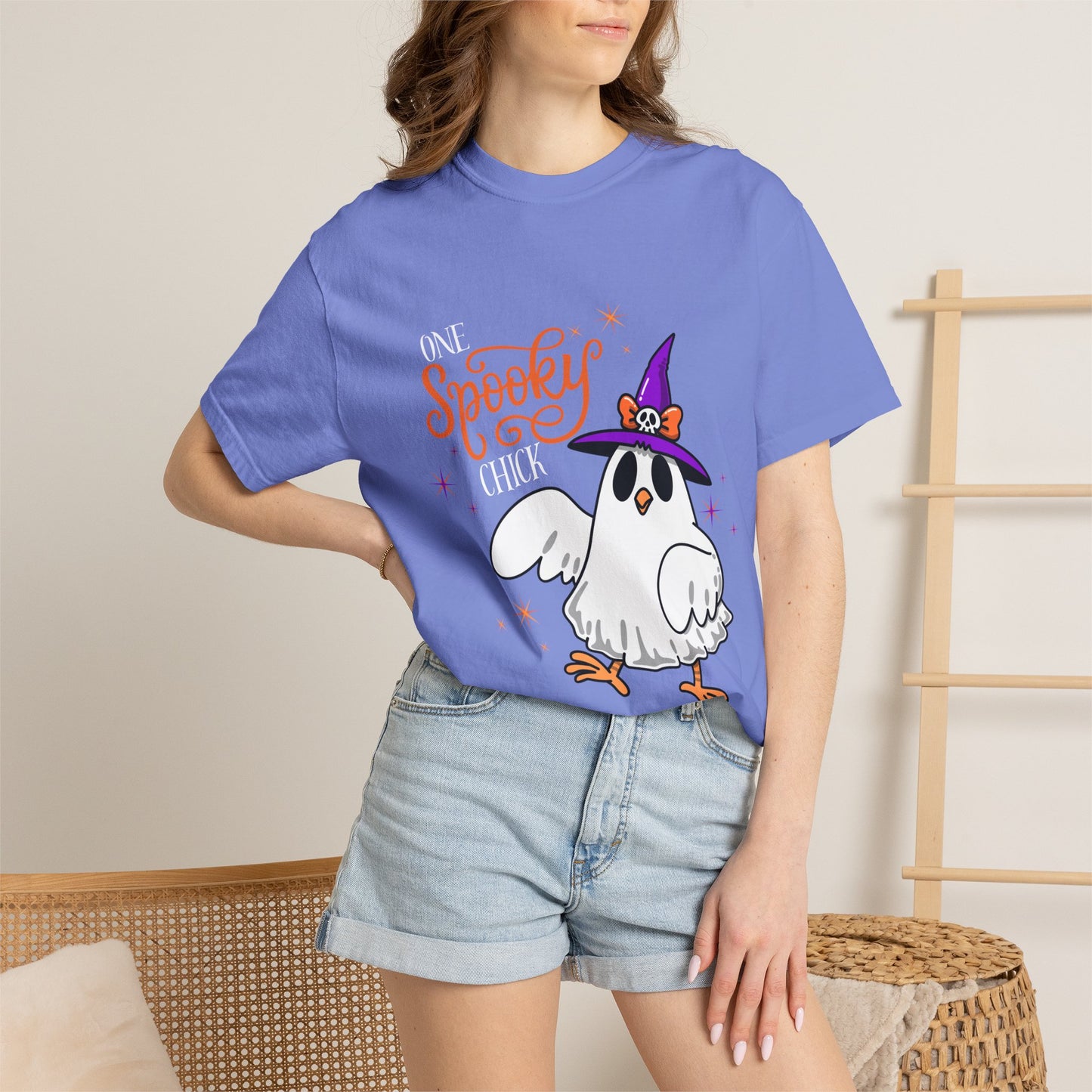 Ghost Chicken T-Shirt — "One Spooky Chick" Halloween Tee