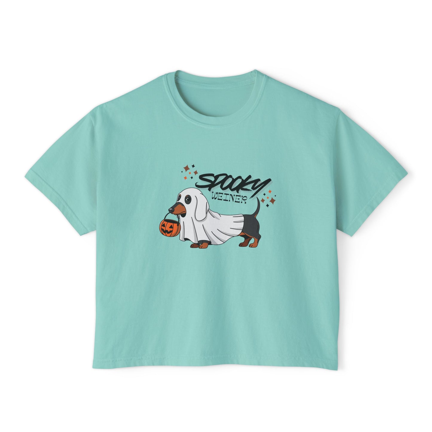 Spooky Weiner Dachshund Halloween Boxy Tee