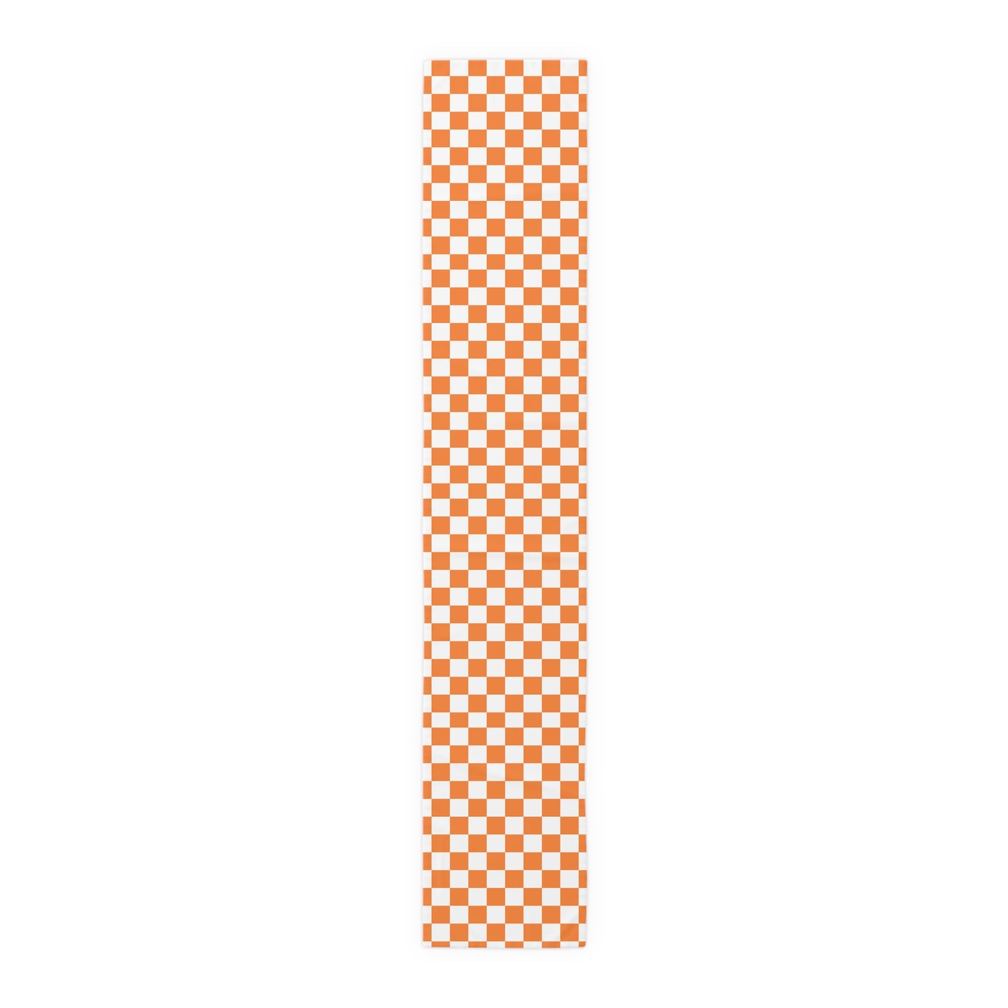 Orange and White Check Table Runner - Perfect for Tennessee Tailgating and Celebrations