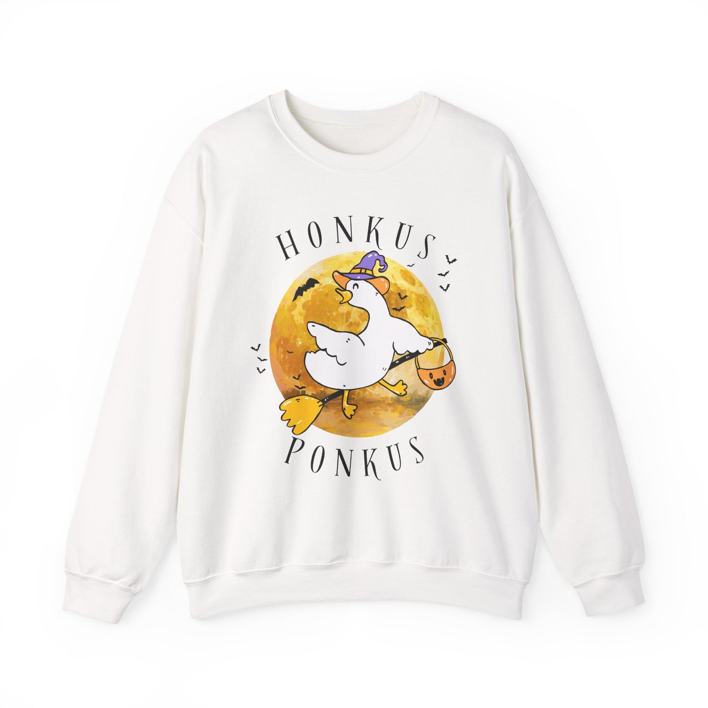 Honkus Ponkus Goose Sweatshirt — Cute Halloween Graphic Crewneck