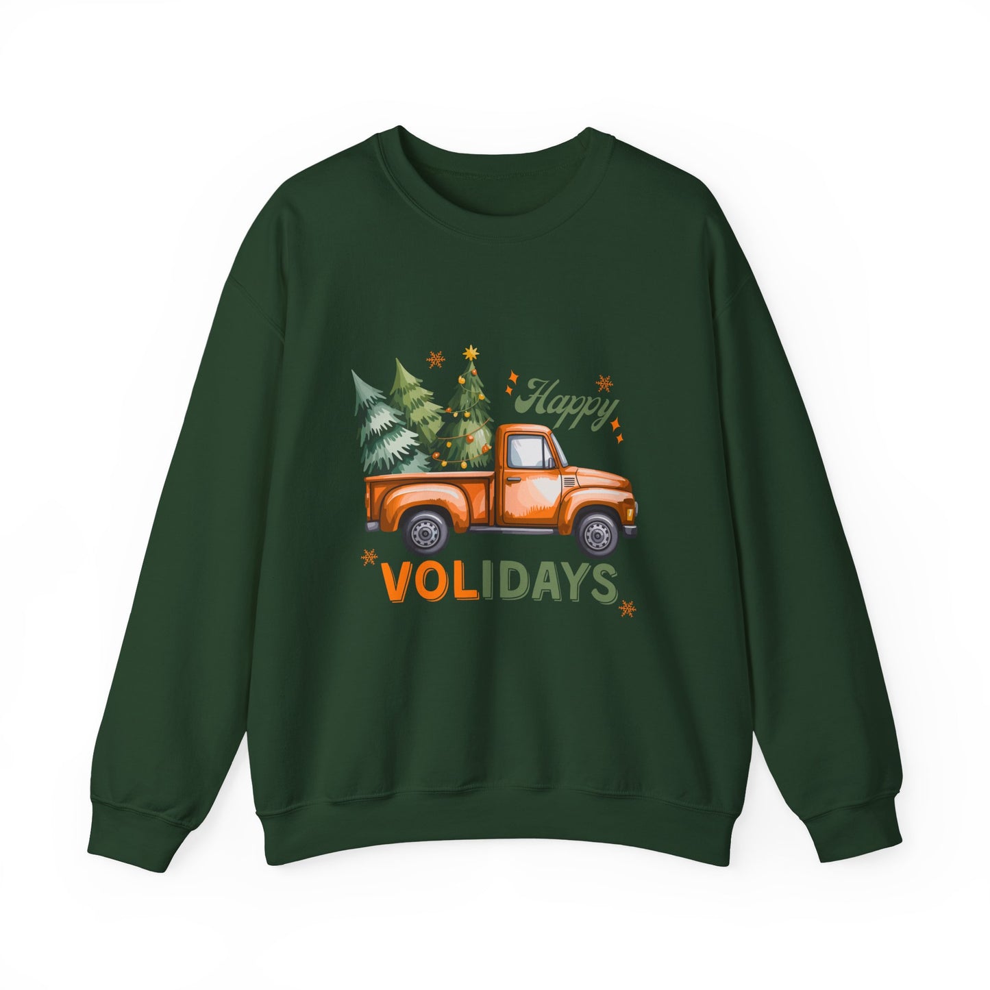 "Happy Volidays" Christmas Tree Pickup Crewneck