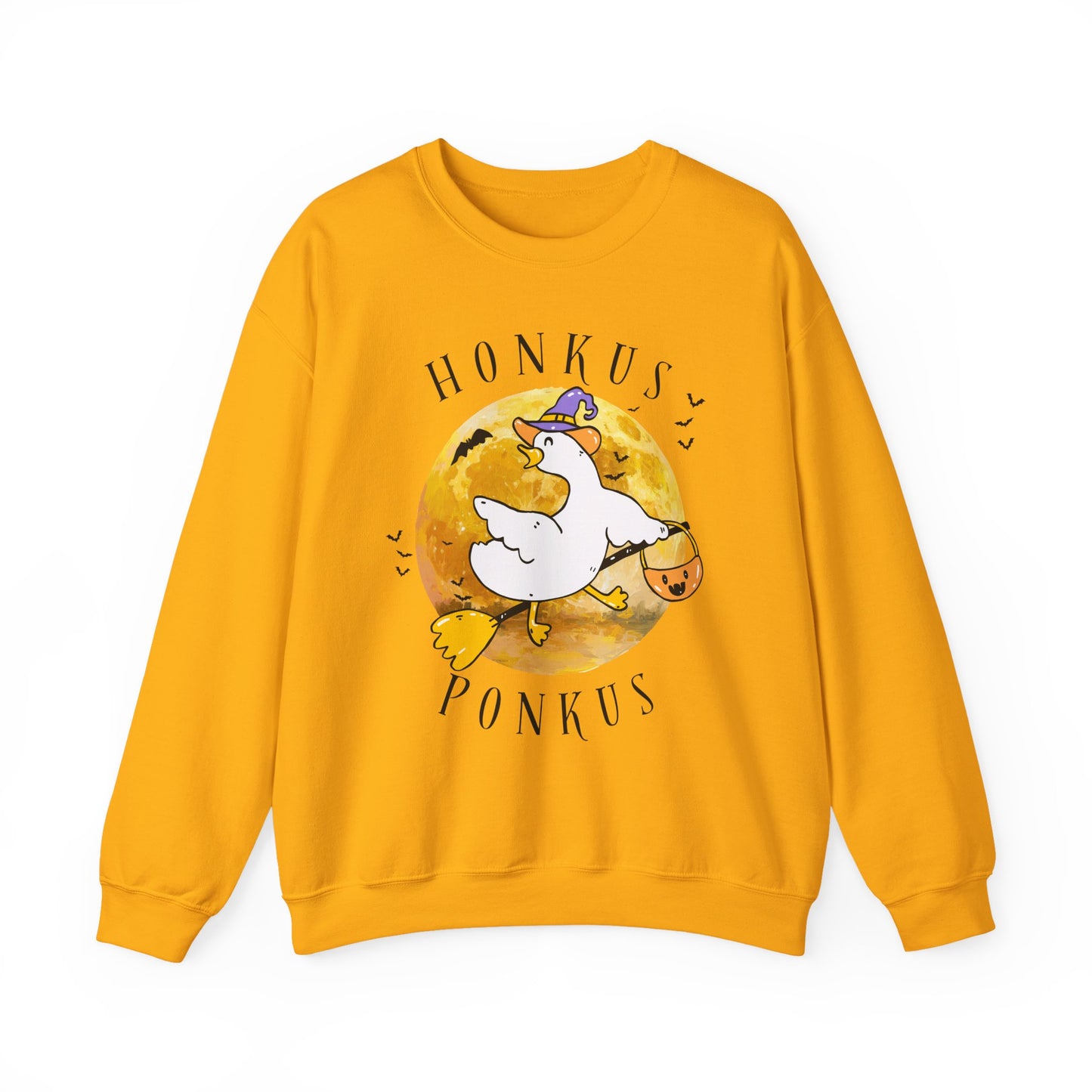 Honkus Ponkus Goose Sweatshirt — Cute Halloween Graphic Crewneck