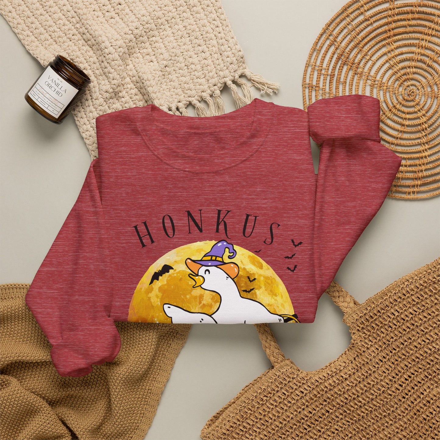 Honkus Ponkus Goose Sweatshirt — Cute Halloween Graphic Crewneck