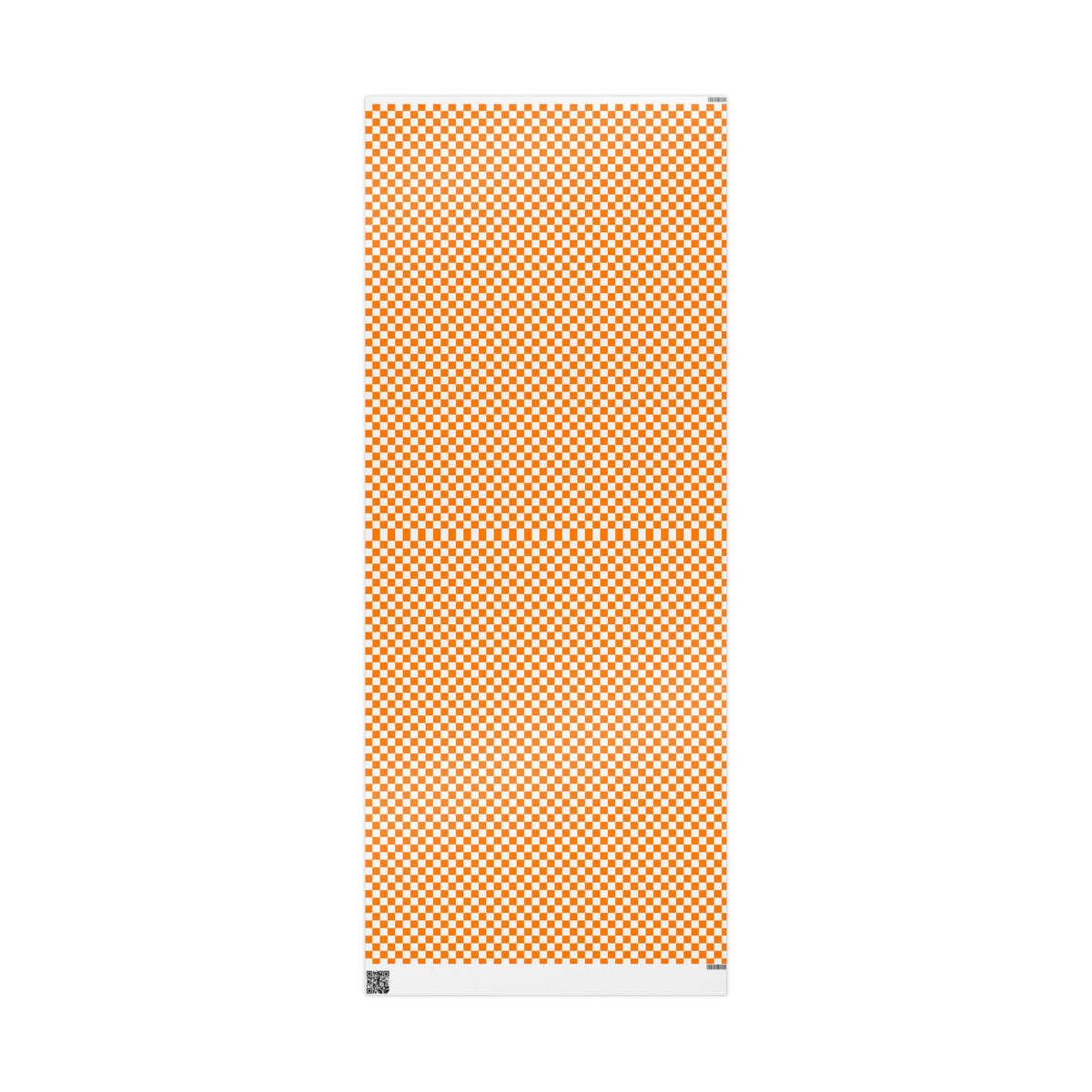 Orange & White Checkerboard Gift Wrap
