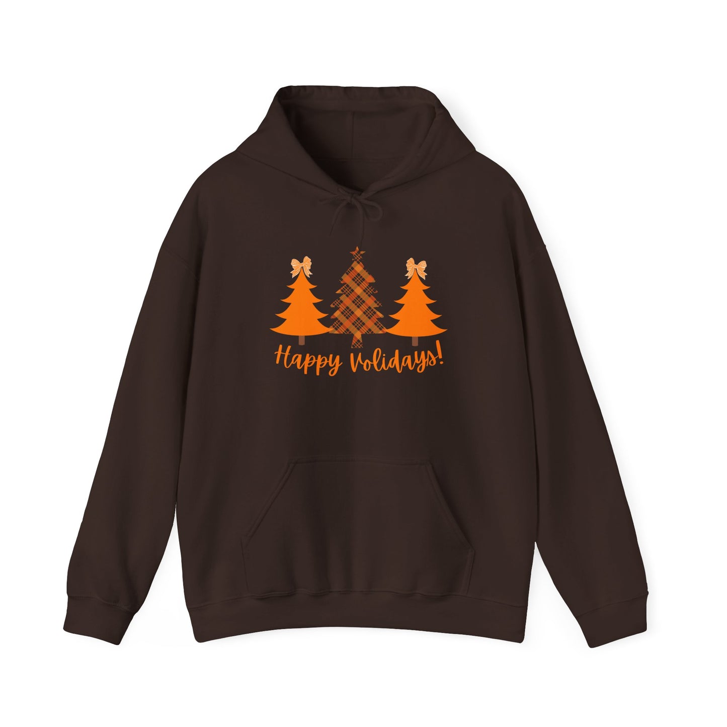 “Happy VOLidays!”  Holiday Hoodie — Orange Christmas Trees