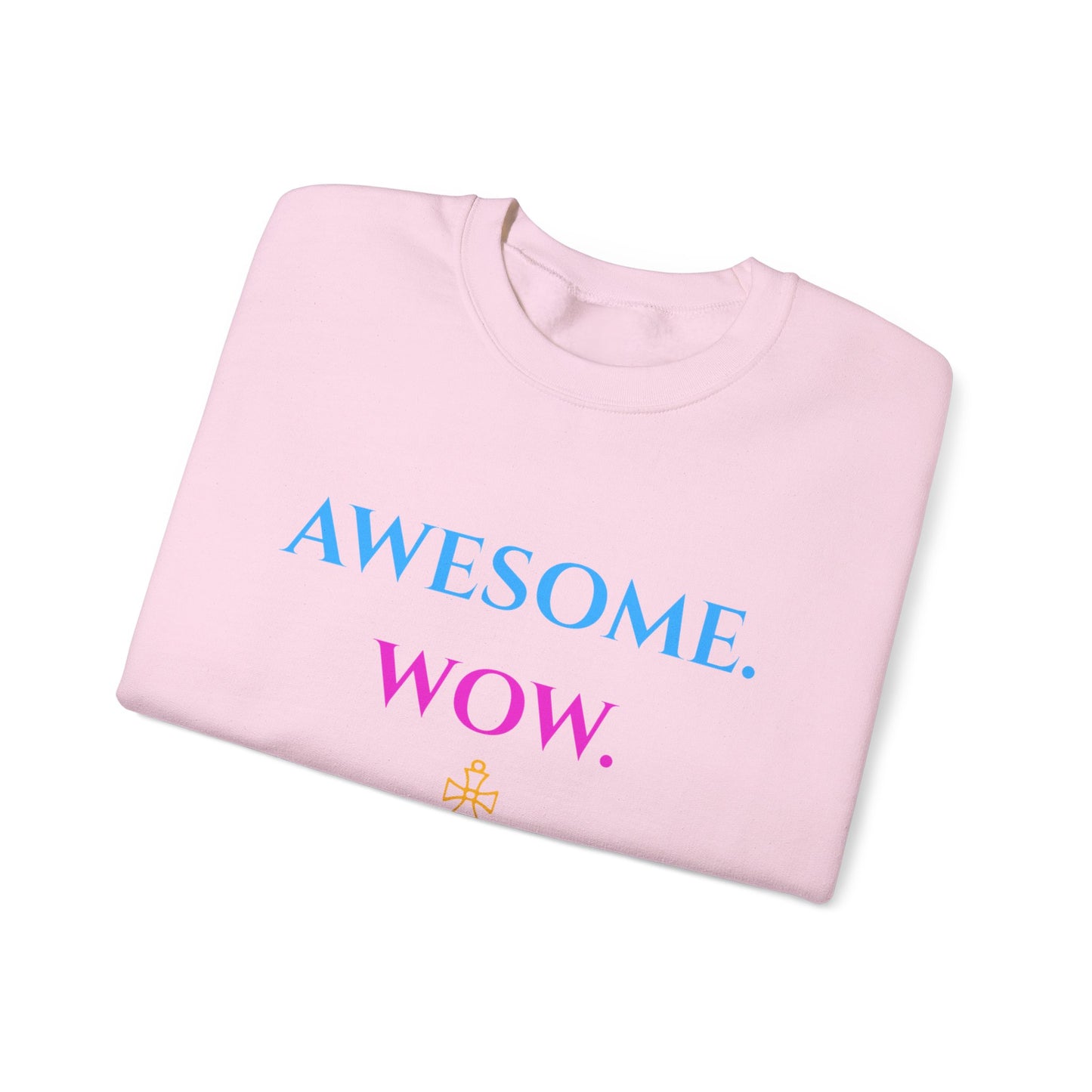 Hamilton-Inspired "Awesome. Wow." Crewneck Sweatshirt — Broadway Lyrics & Doodle Design