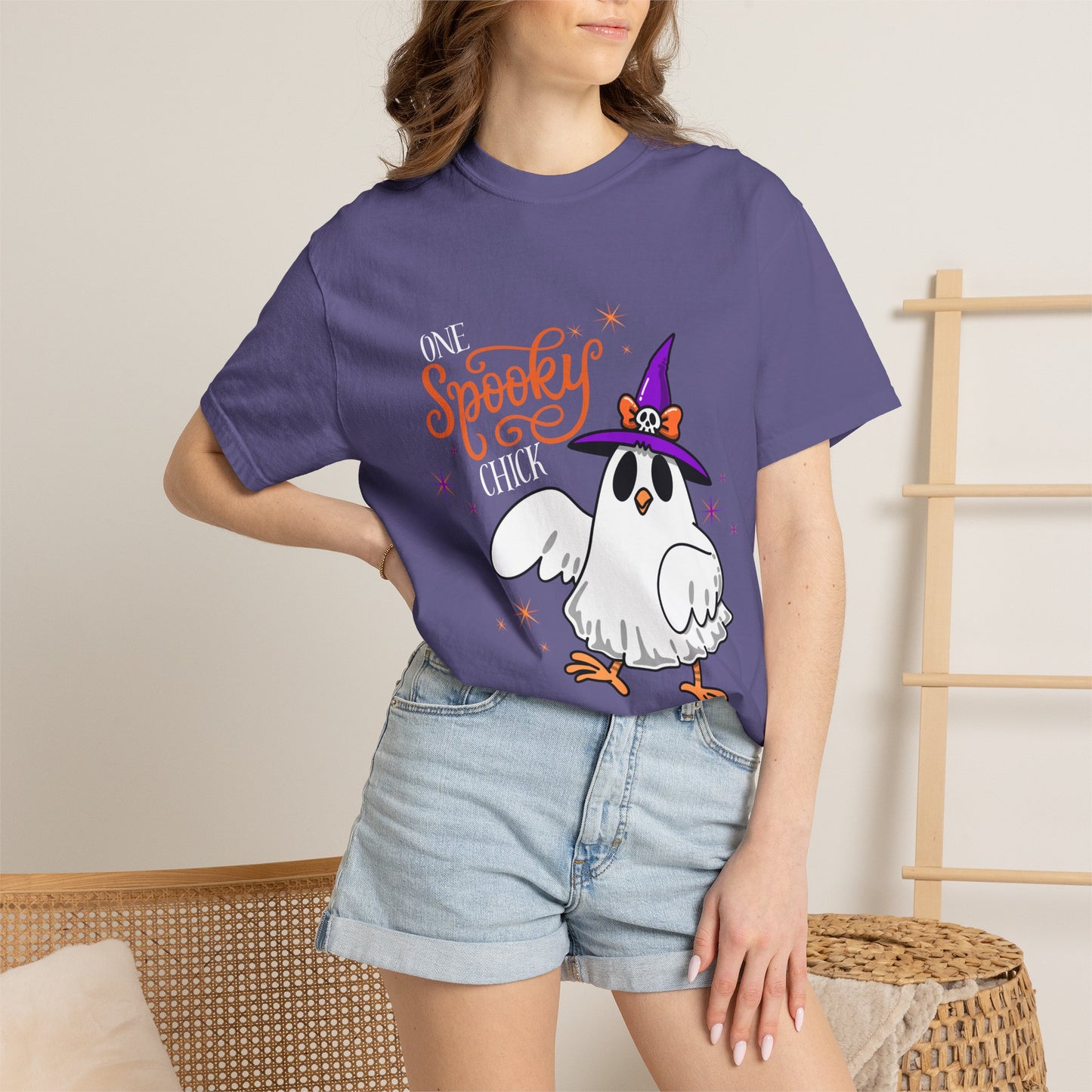 Ghost Chicken T-Shirt — "One Spooky Chick" Halloween Tee