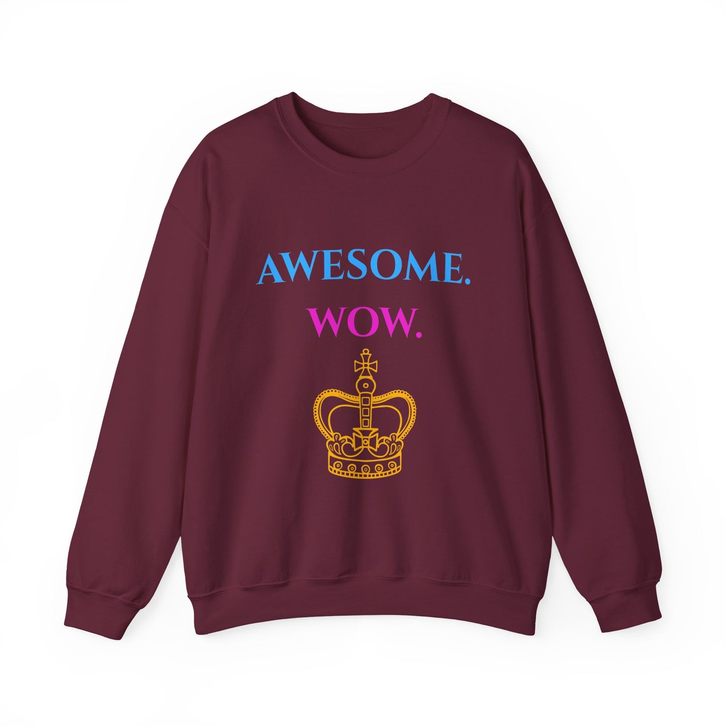 Hamilton-Inspired "Awesome. Wow." Crewneck Sweatshirt — Broadway Lyrics & Doodle Design