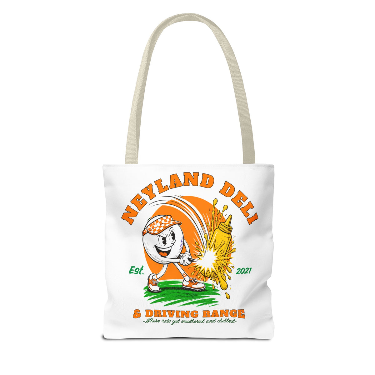 Neyland Deli & Driving Range Tote Bag — funny TN football graphic