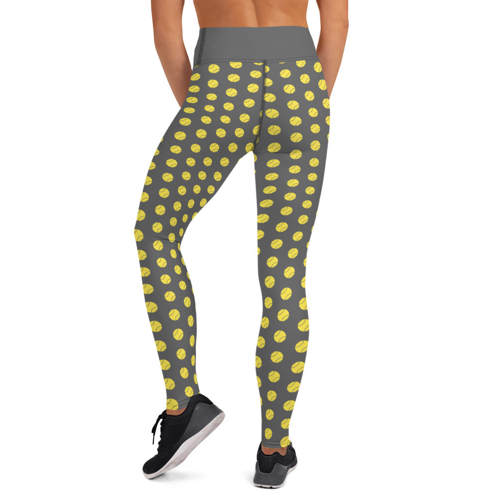 Softball Pint Adult Yoga Leggings - GRAY