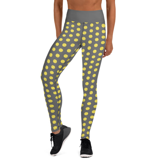 Softball Pint Adult Yoga Leggings - GRAY