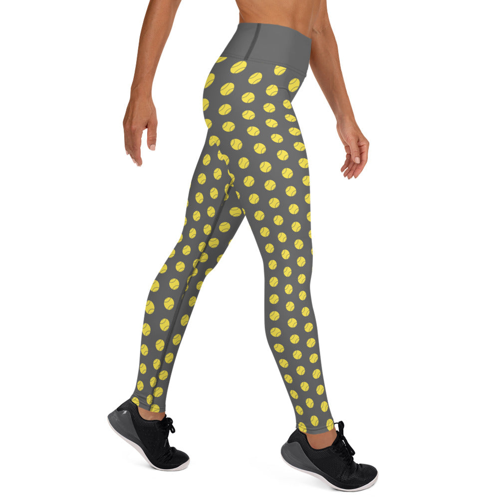Softball Pint Adult Yoga Leggings - GRAY