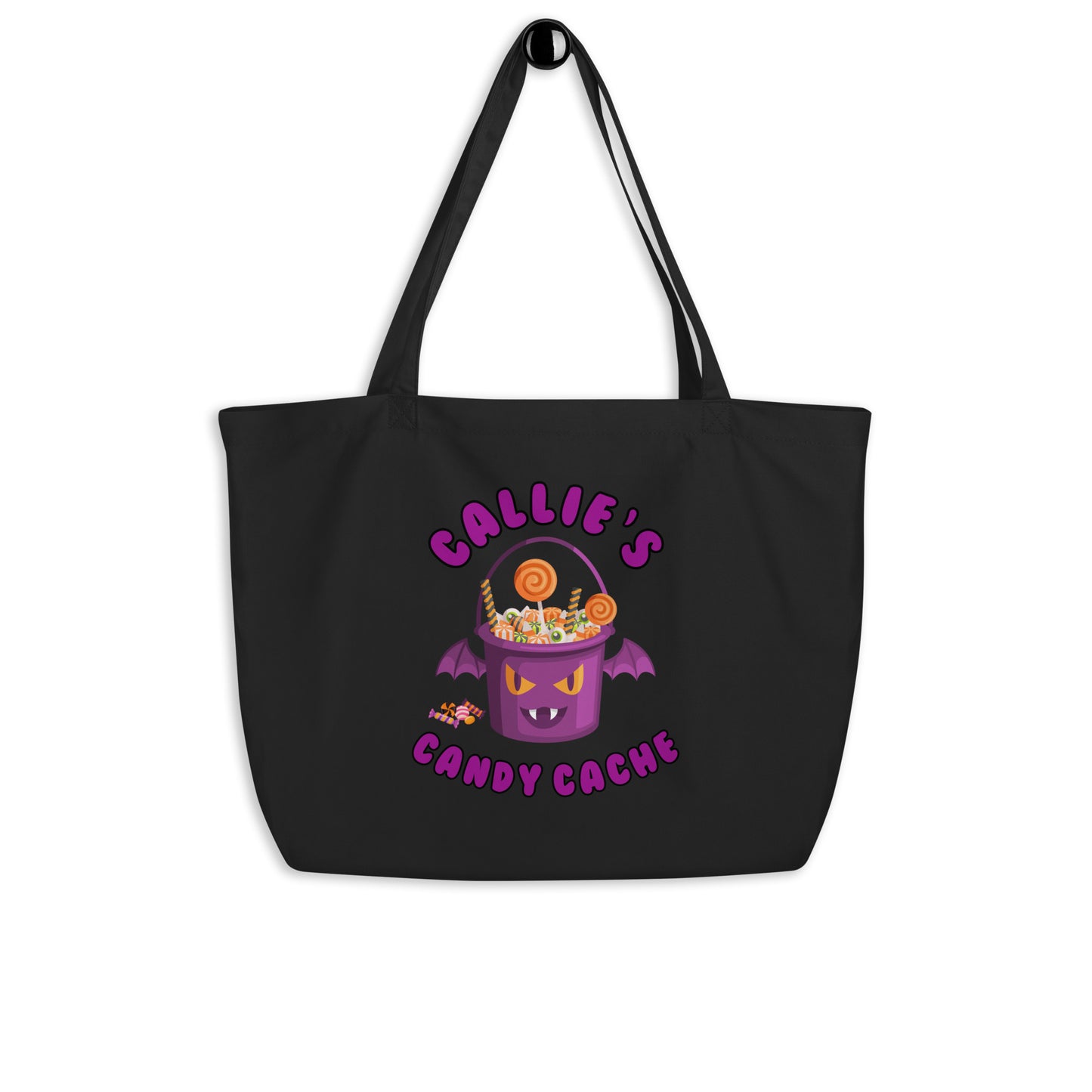 Customized Vampire Bat Large organic tote bag