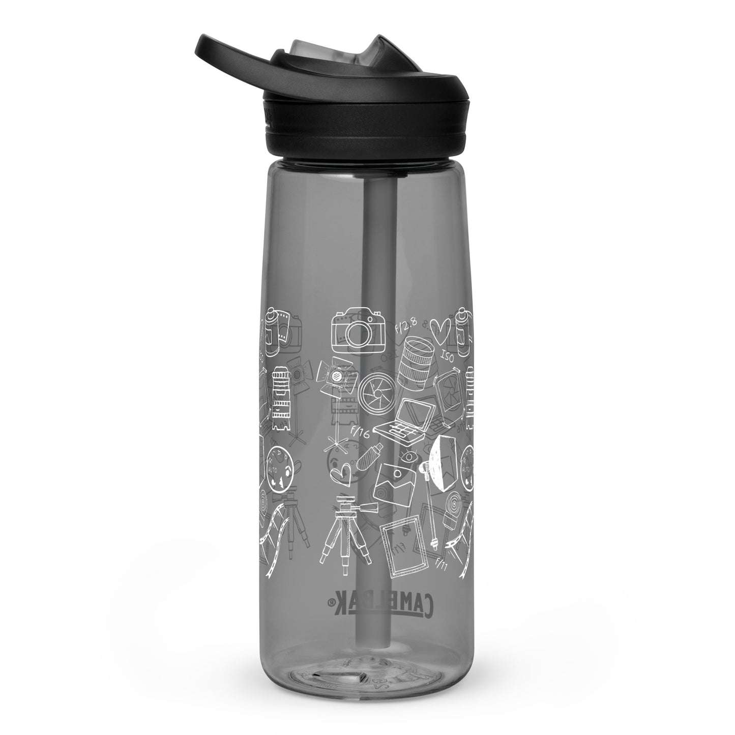PHOTOGRAPHY DOODLES Sports water bottle