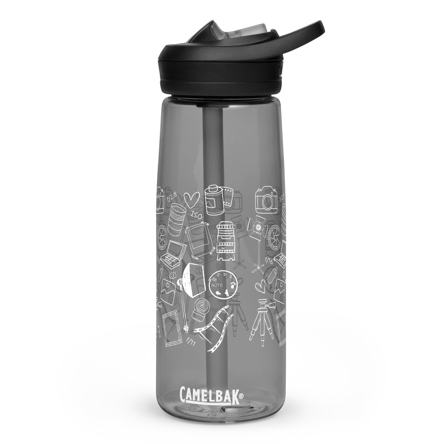PHOTOGRAPHY DOODLES Sports water bottle