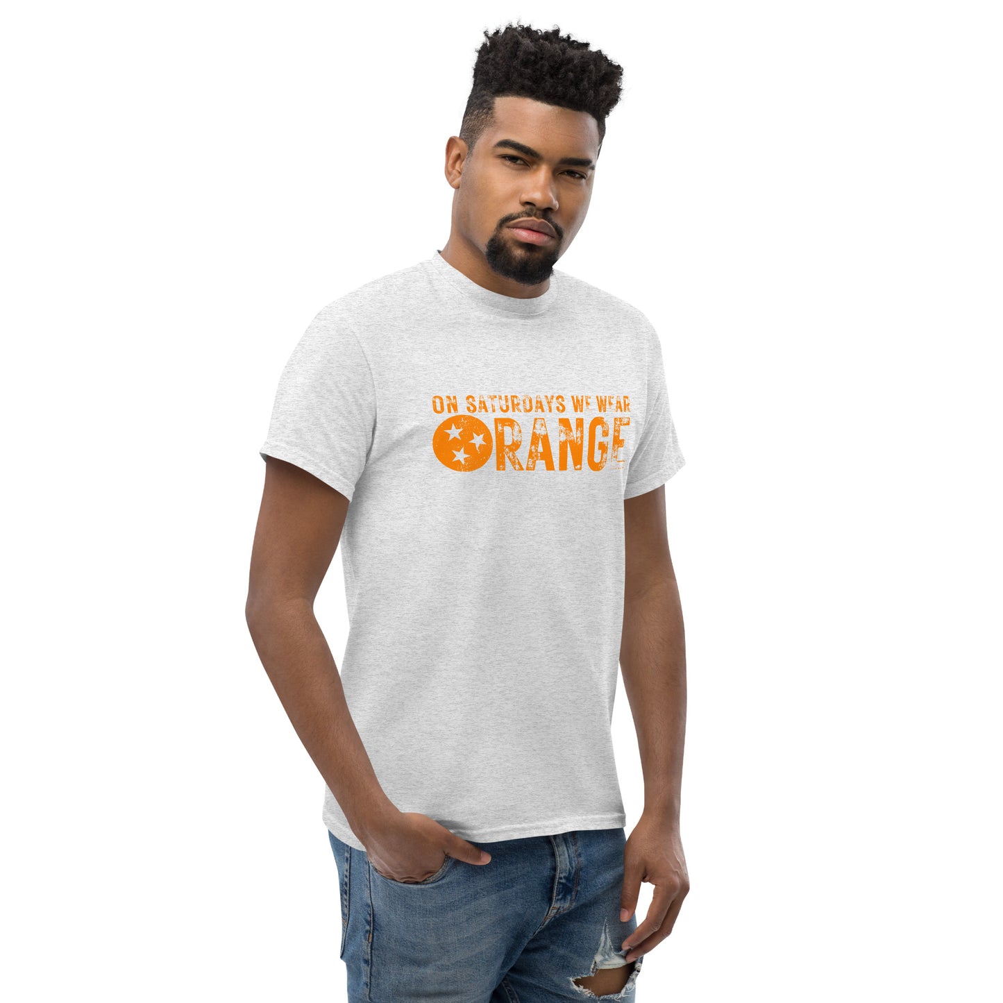 On Saturdays we wear ORANGE Unisex classic tee