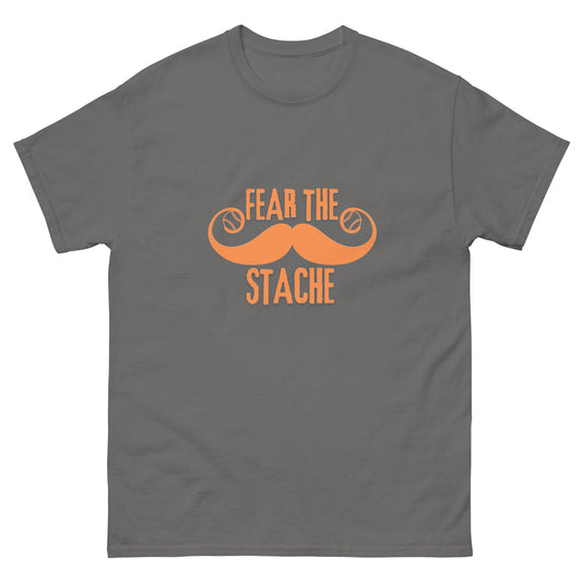 Fear the Stache Orange Baseball Unisex classic tee