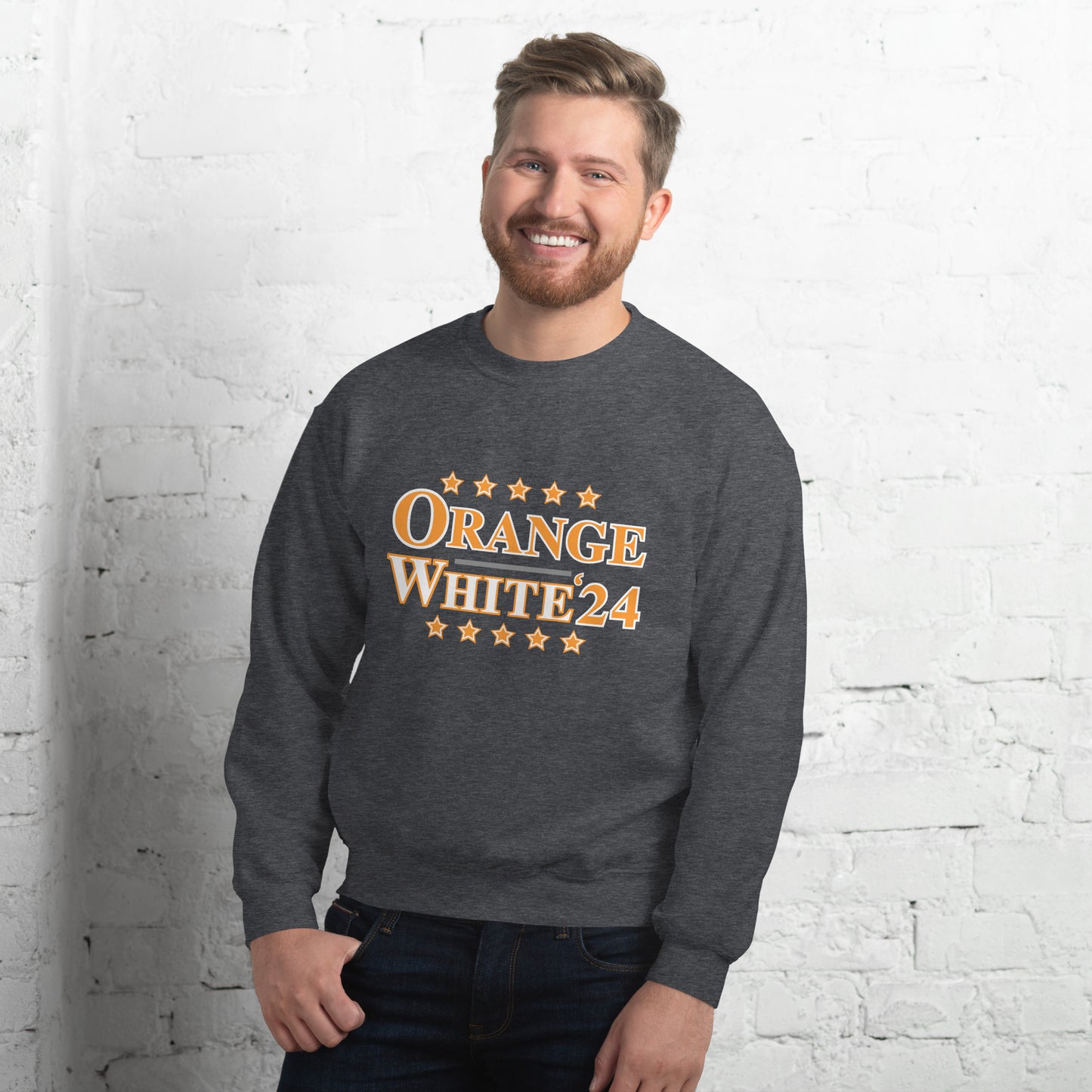 ORANGE/WHITE '24 ELECTION Unisex Sweatshirt