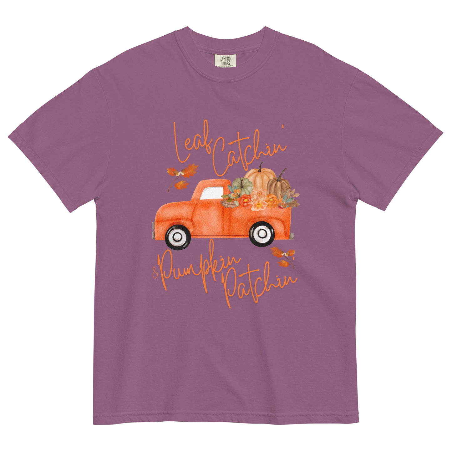 Leaf Catchin' & Pumpkin Patchin' Unisex garment-dyed heavyweight t-shirt