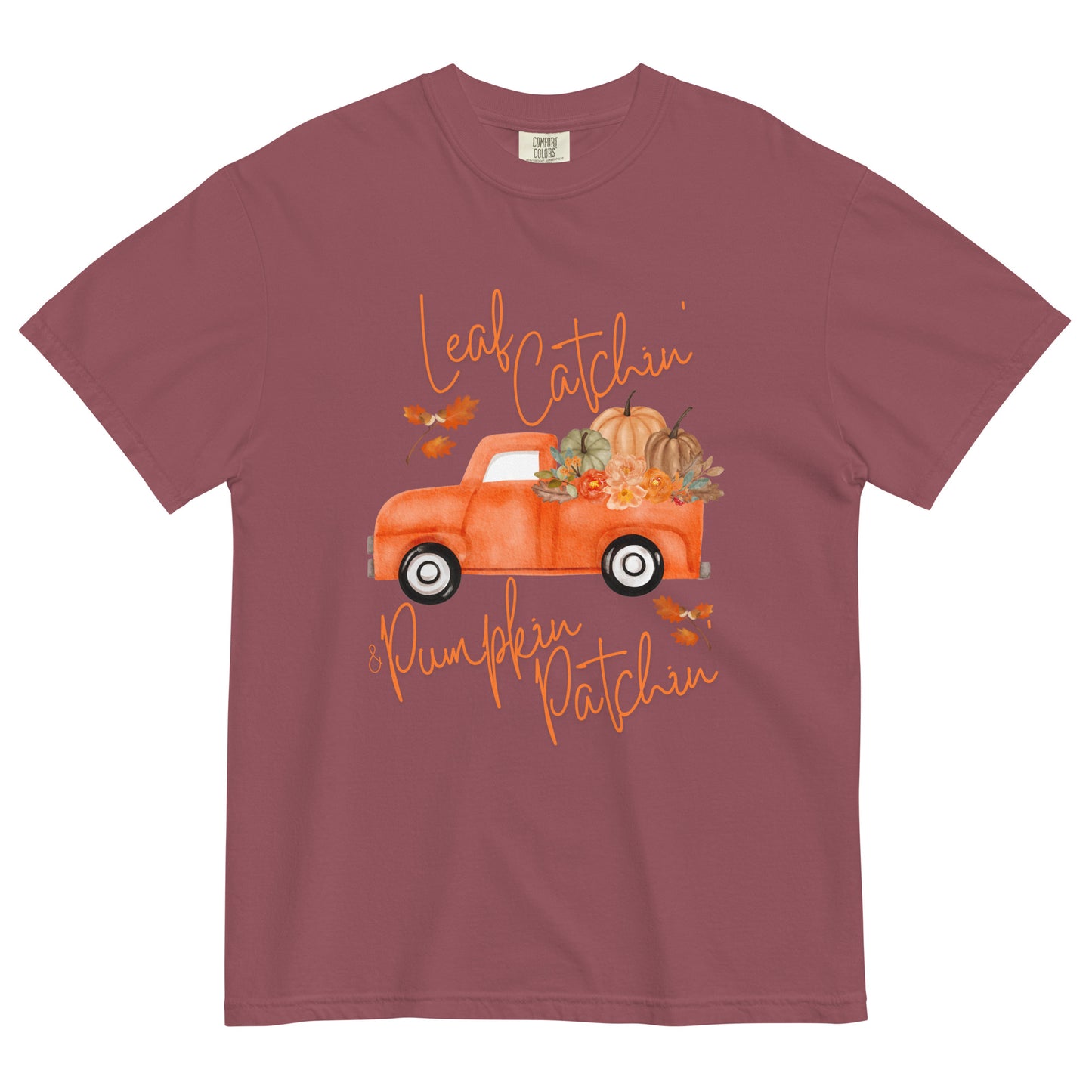 Leaf Catchin' & Pumpkin Patchin' Unisex garment-dyed heavyweight t-shirt