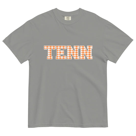 TENN Gingham Unisex garment-dyed heavyweight t-shirt