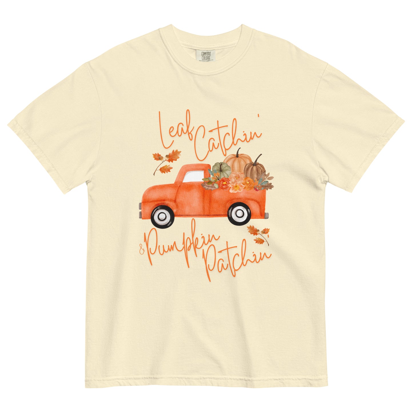 Leaf Catchin' & Pumpkin Patchin' Unisex garment-dyed heavyweight t-shirt