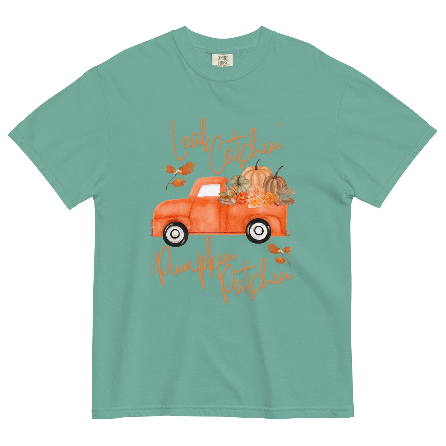 Leaf Catchin' & Pumpkin Patchin' Unisex garment-dyed heavyweight t-shirt