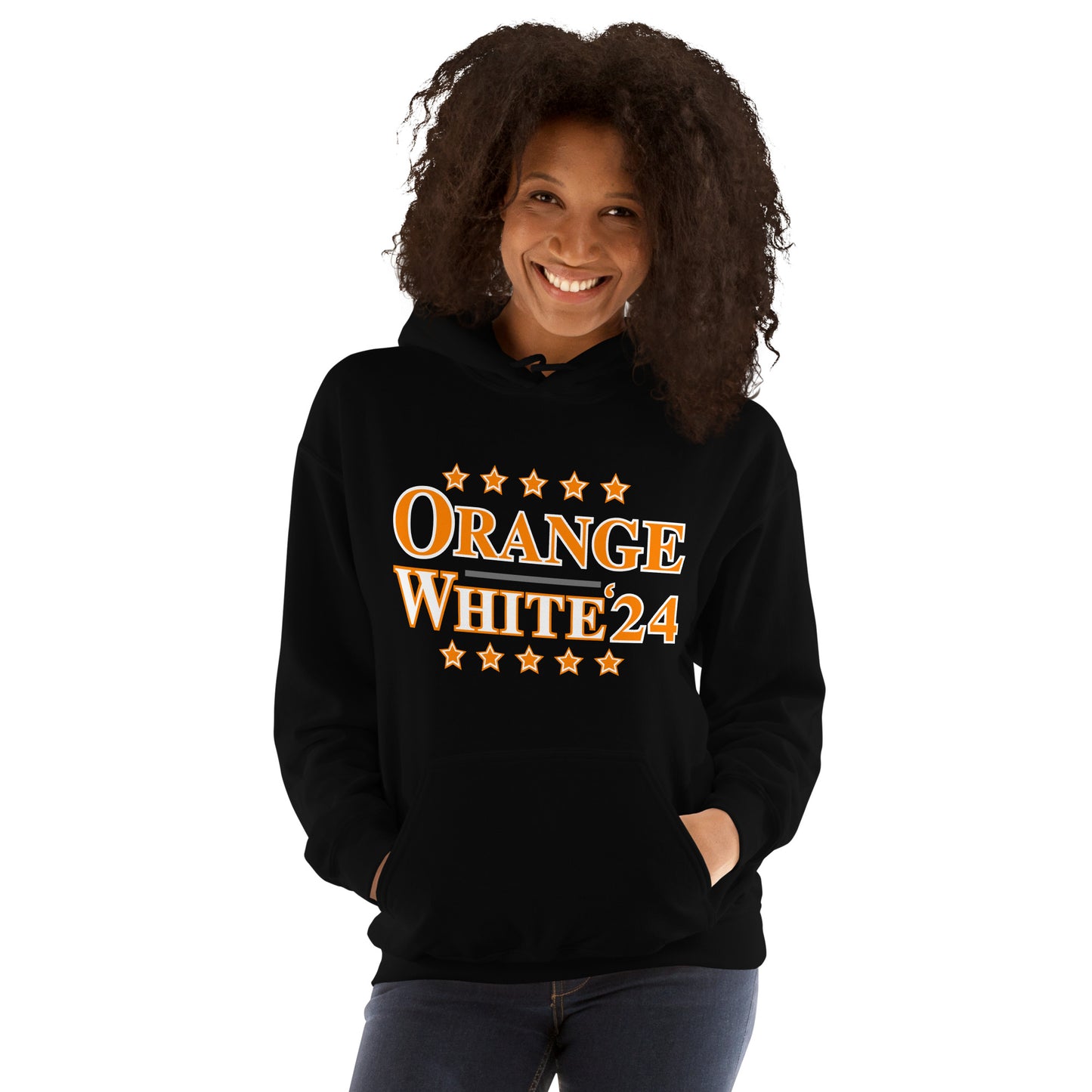 ORANGE/WHITE '24 ELECTION Unisex Hoodie