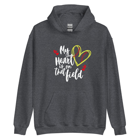 MY Heart is on that Field Unisex Hoodie