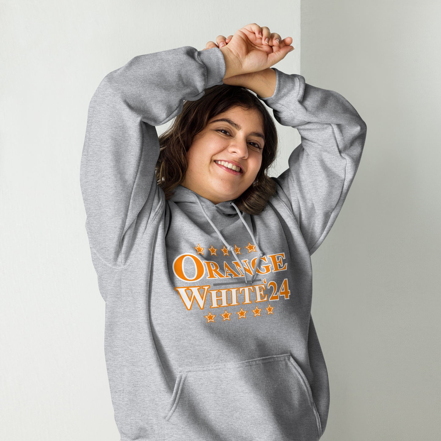 ORANGE/WHITE '24 ELECTION Unisex Hoodie