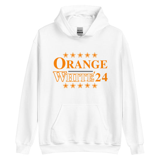 ORANGE/WHITE '24 ELECTION Unisex Hoodie