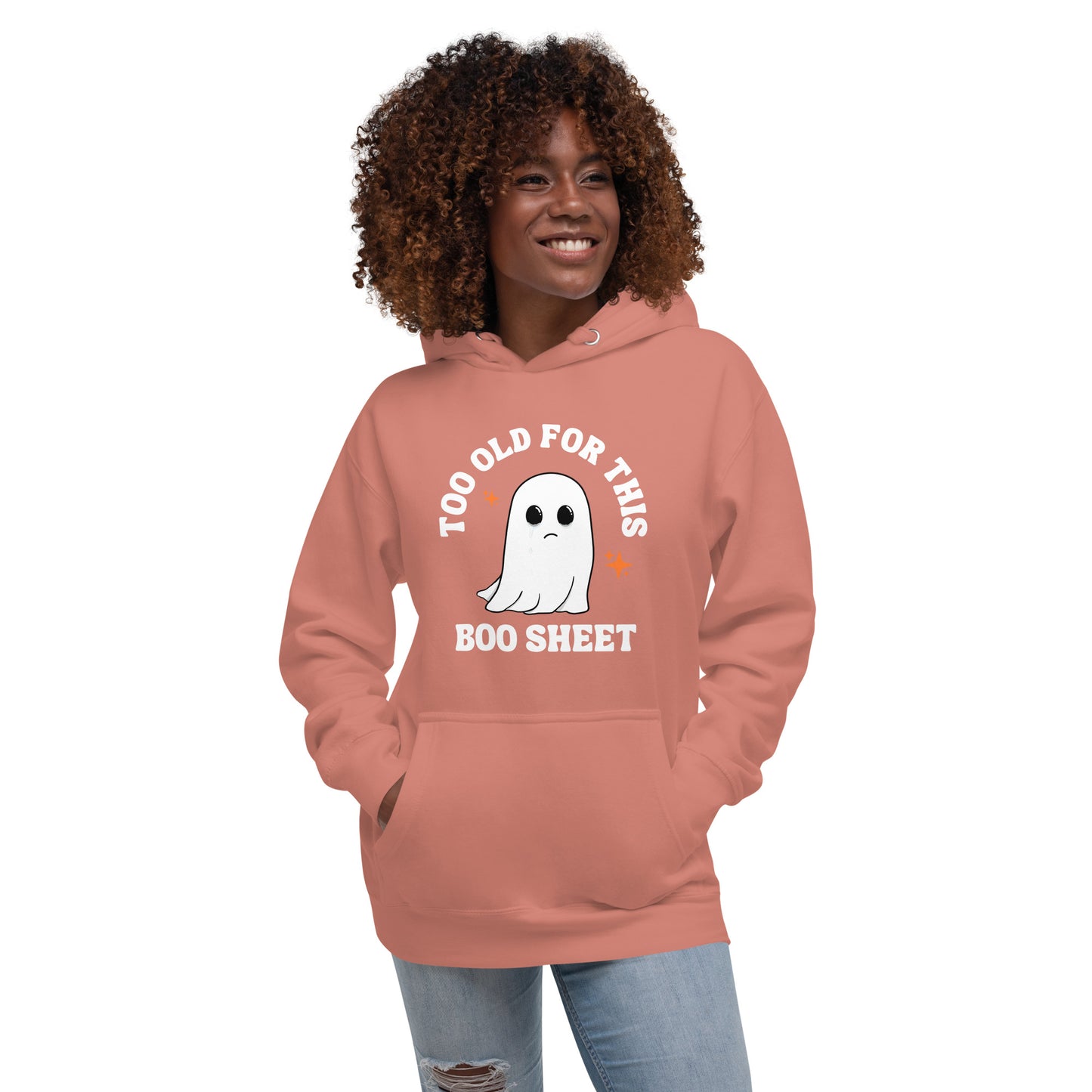 Too Old for this Boo Sheet Unisex Hoodie