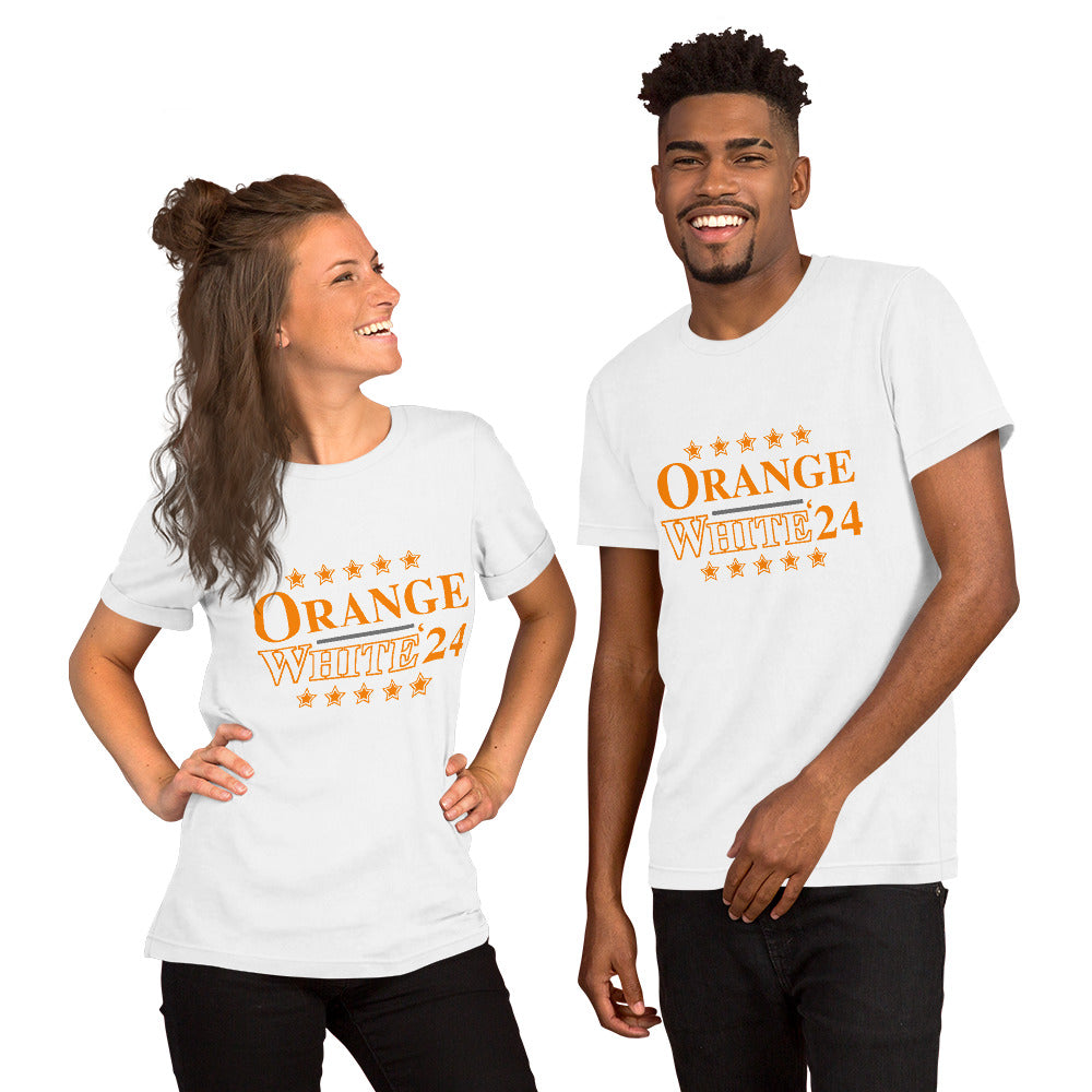 ORANGE/WHITE '24 Election Unisex t-shirt