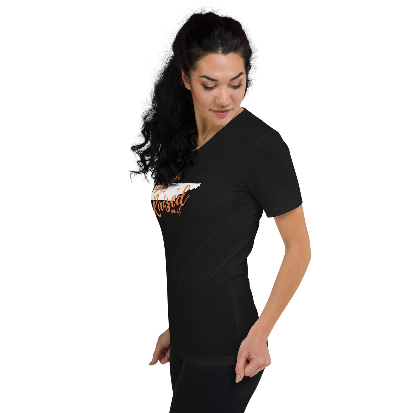 Born and Raised TN Unisex Short Sleeve V-Neck T-Shirt