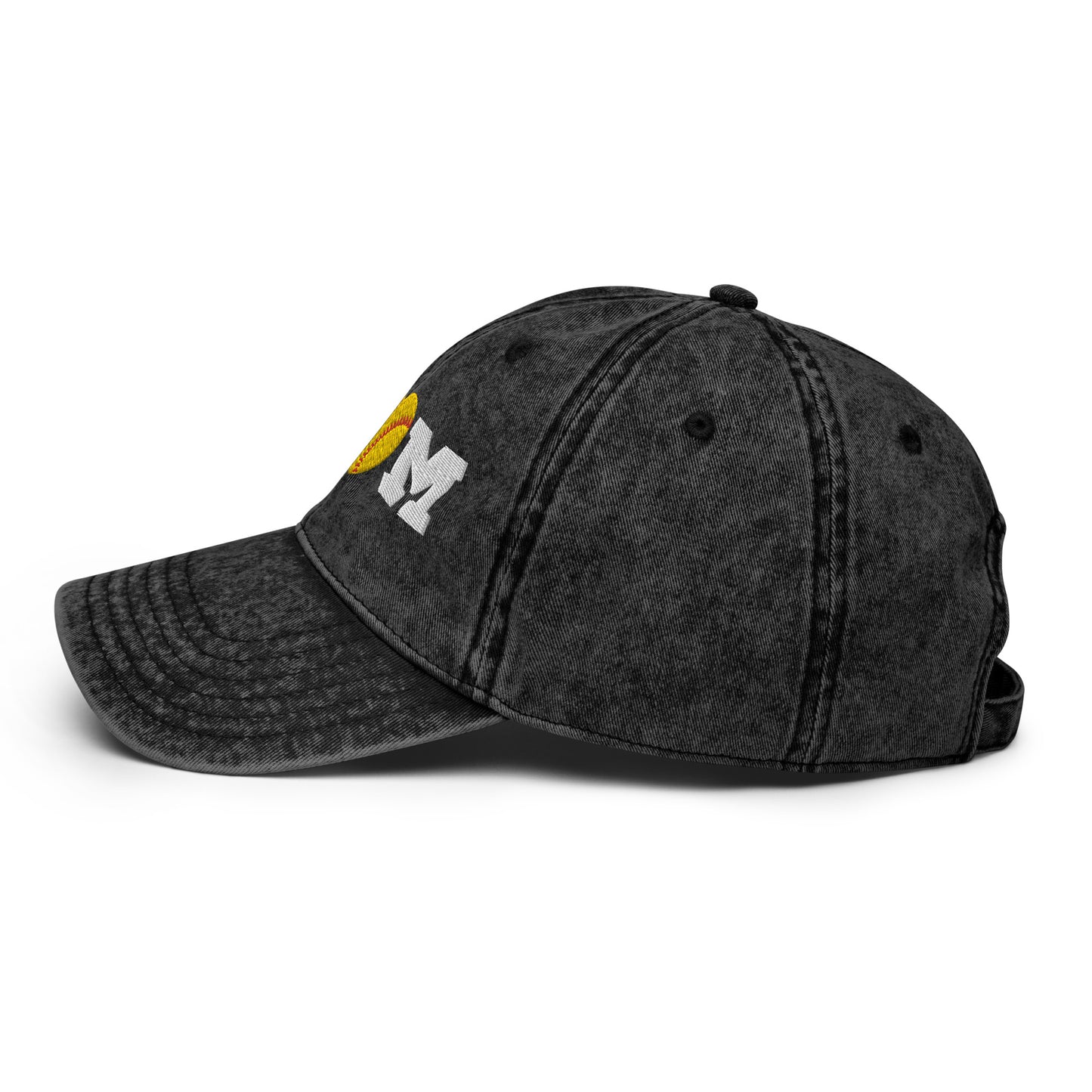 Softball Mom Heart Vintage Cotton Twill Cap
