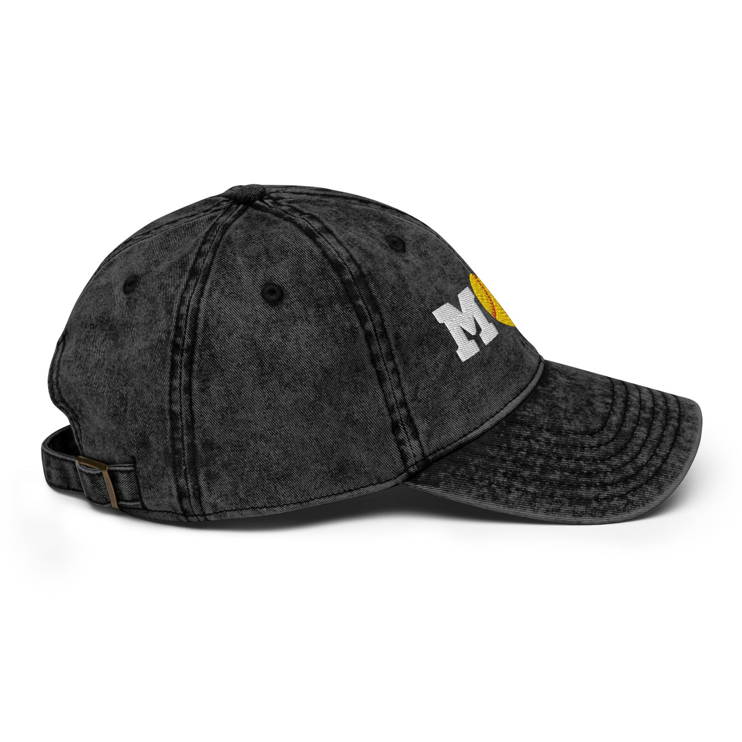 Softball Mom Heart Vintage Cotton Twill Cap