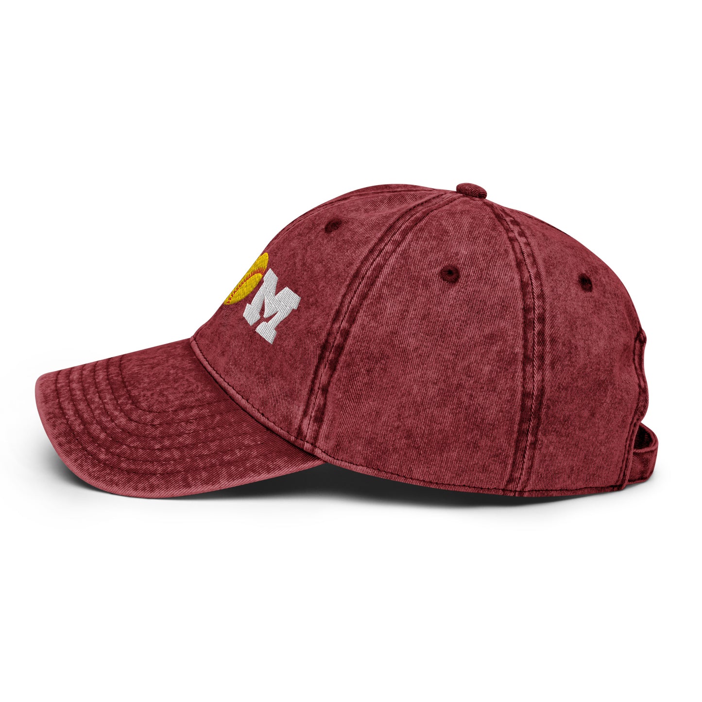 Softball Mom Heart Vintage Cotton Twill Cap