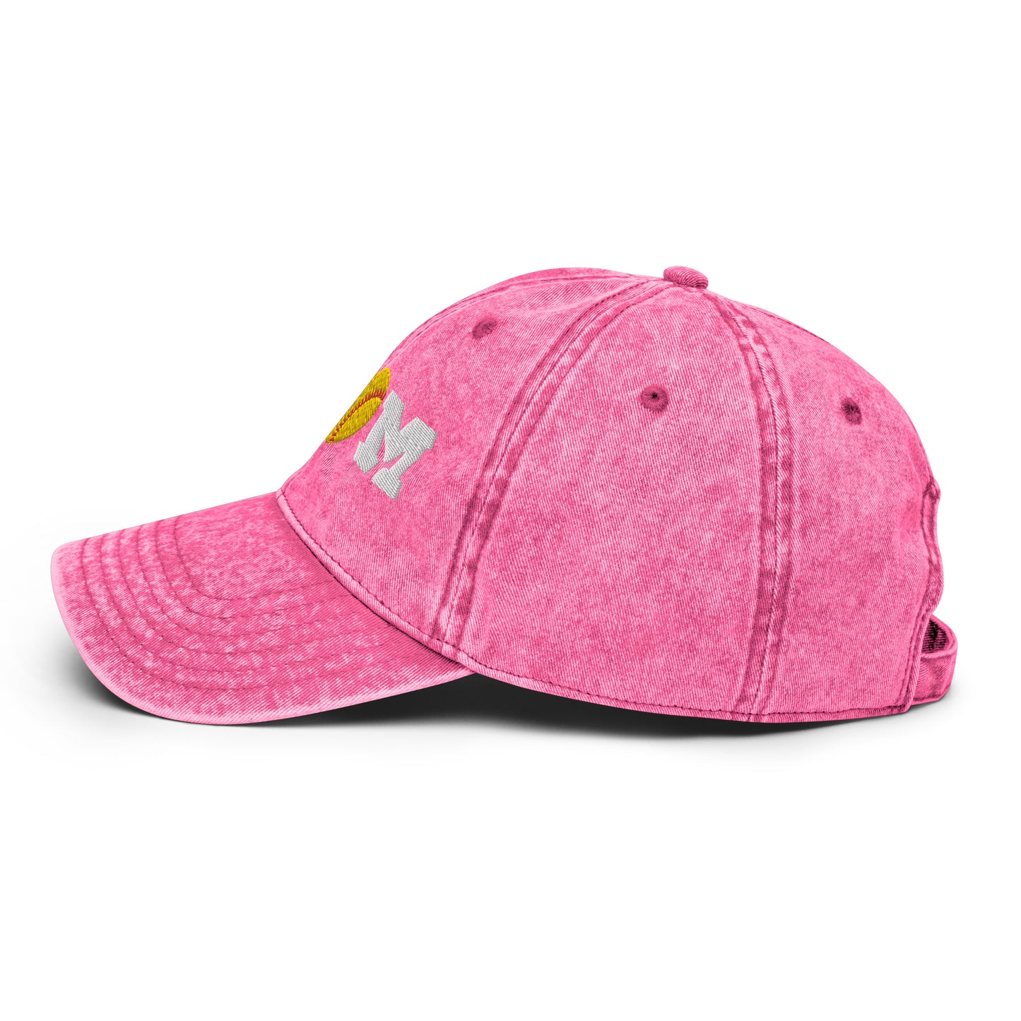 Softball Mom Heart Vintage Cotton Twill Cap