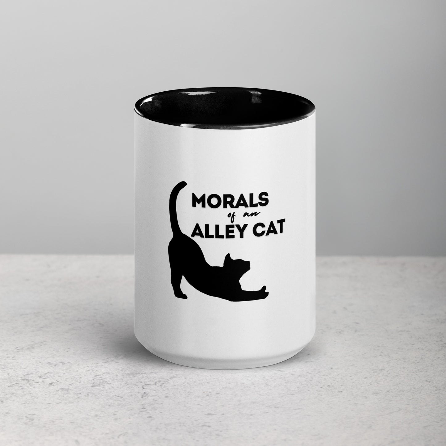 Morals of an Alley Cat Mug with Color Inside