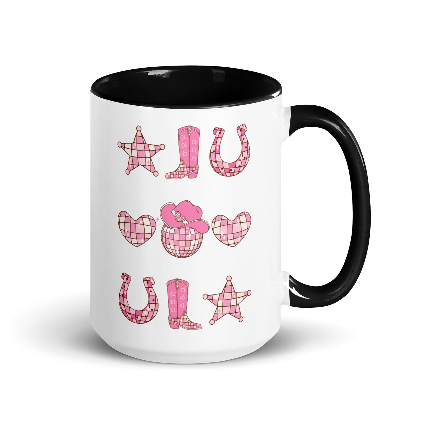 Disco Cowgirl Mug with Color Inside