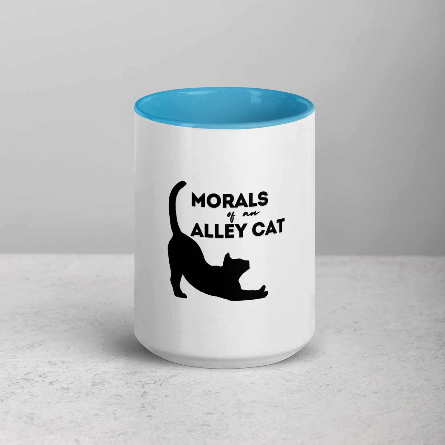 Morals of an Alley Cat Mug with Color Inside