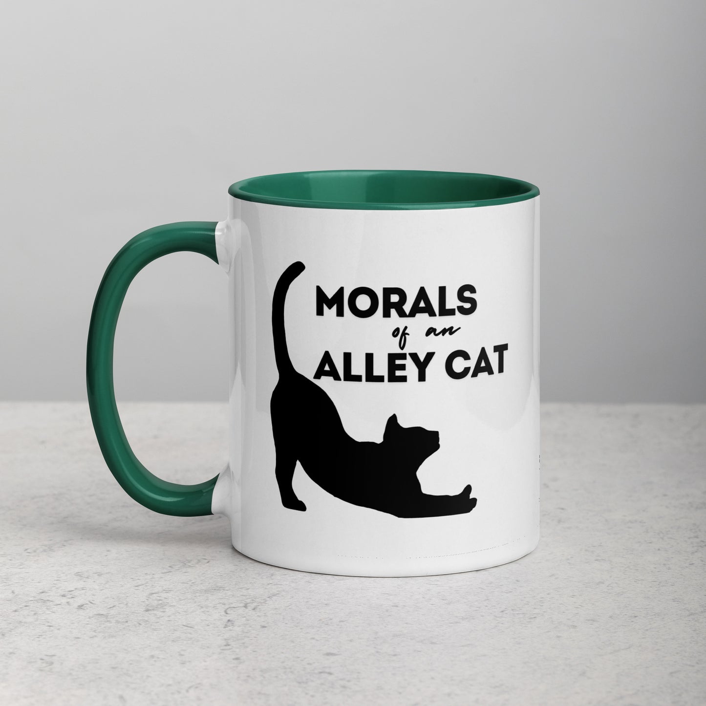 Morals of an Alley Cat Mug with Color Inside