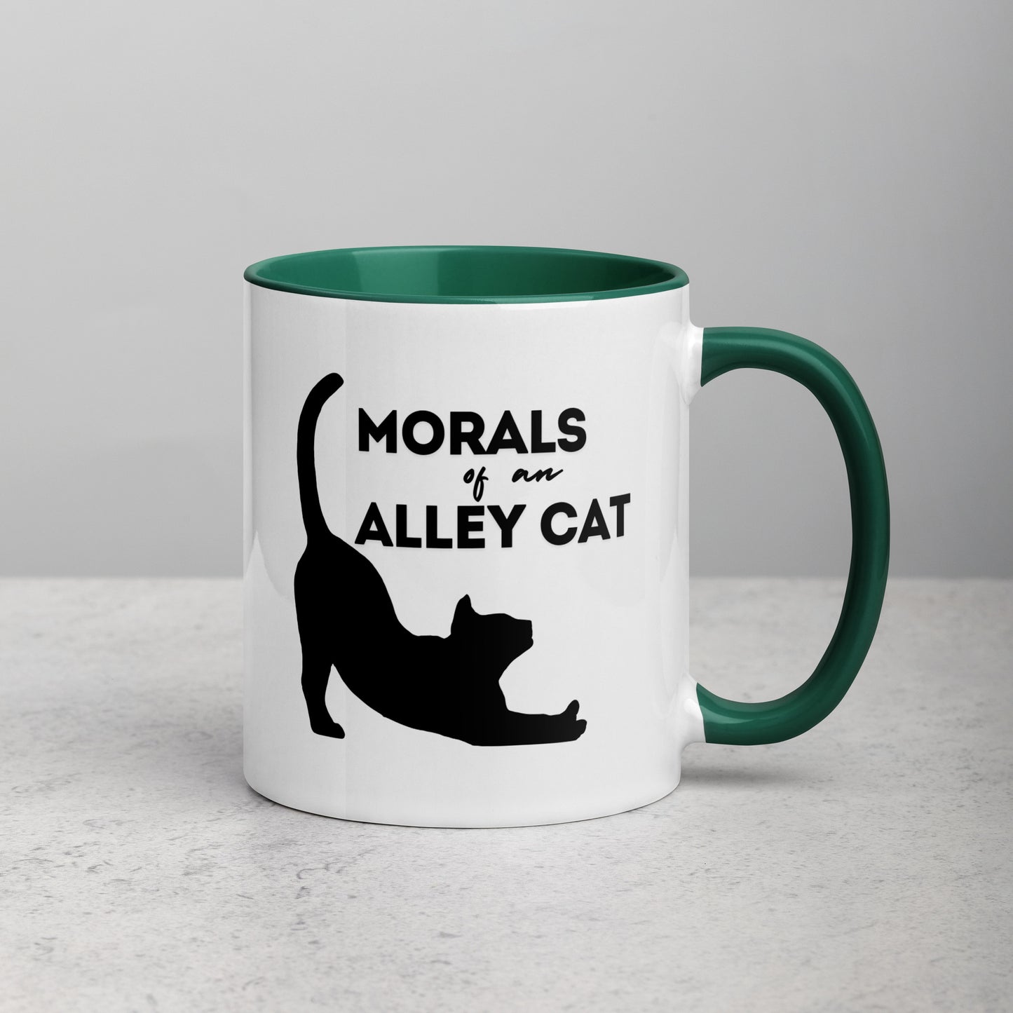 Morals of an Alley Cat Mug with Color Inside