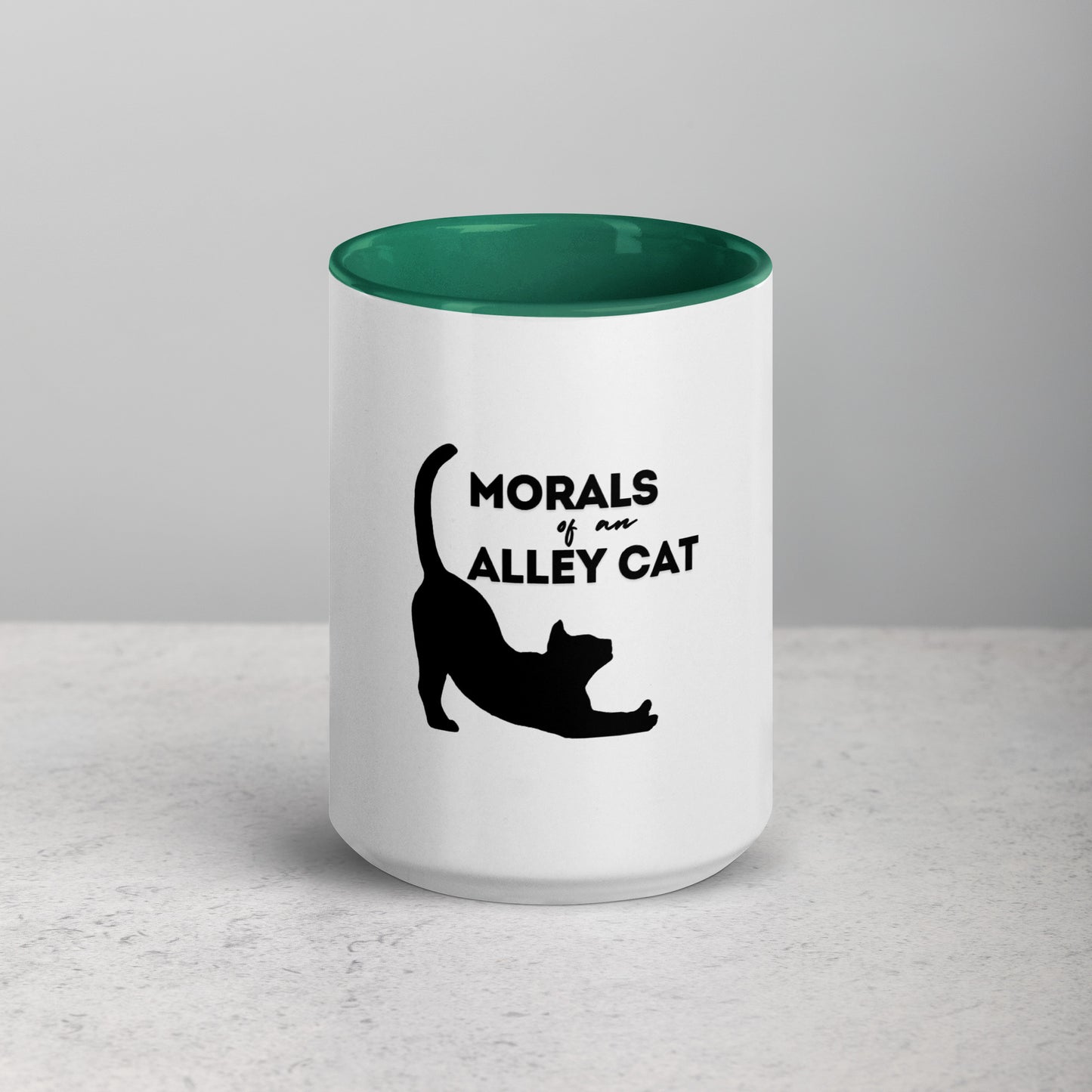 Morals of an Alley Cat Mug with Color Inside