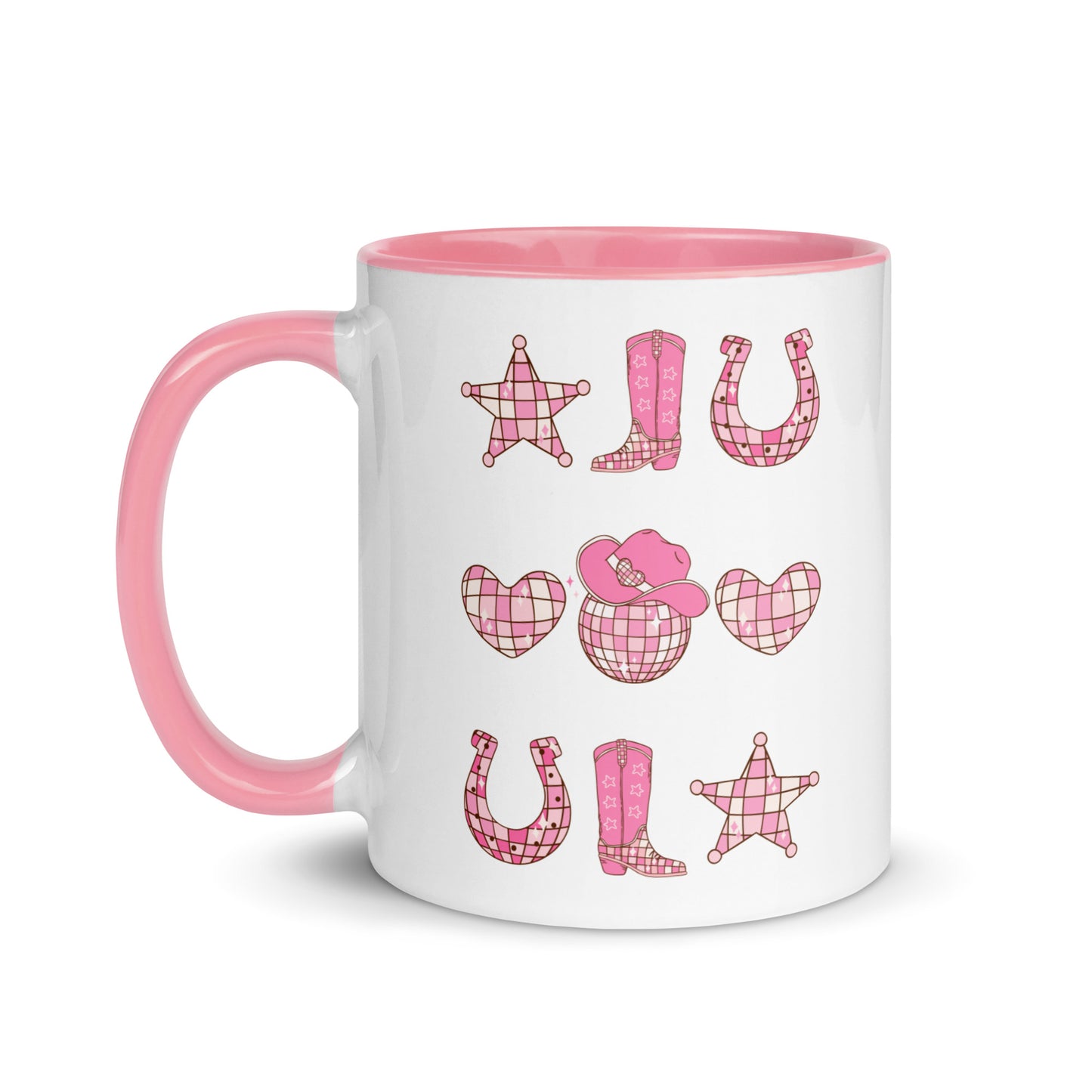 Disco Cowgirl Mug with Color Inside
