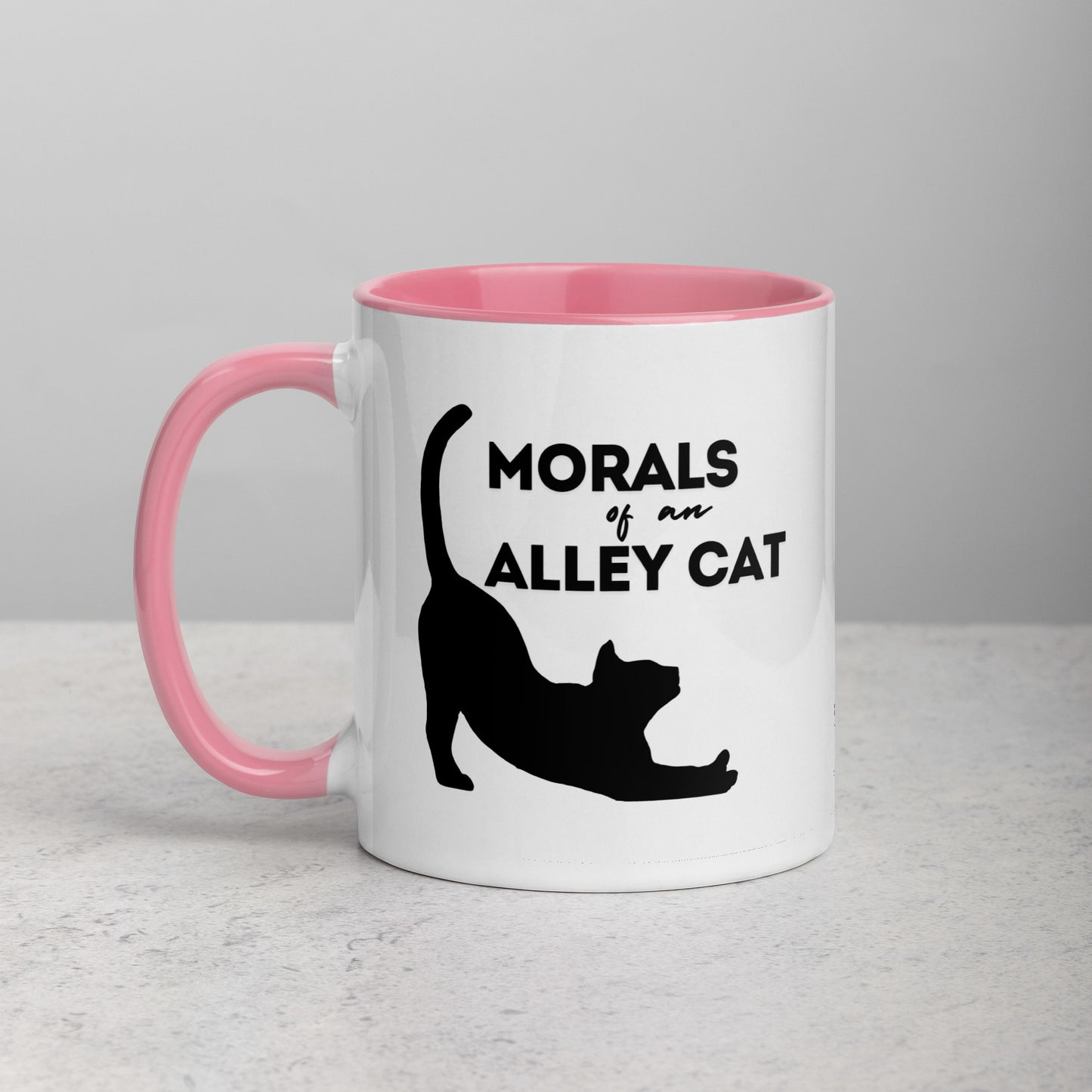 Morals of an Alley Cat Mug with Color Inside