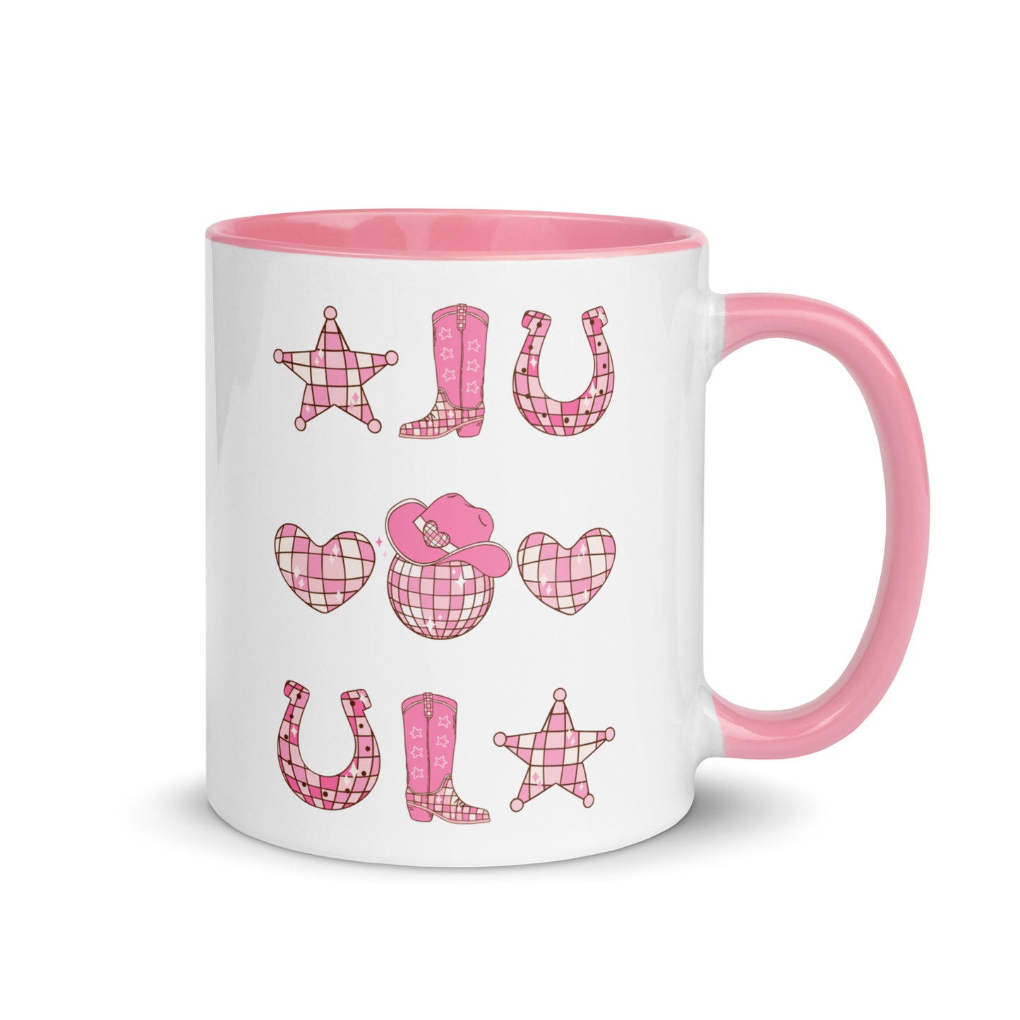 Disco Cowgirl Mug with Color Inside